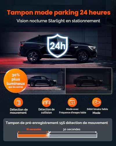 Caméra Embarquée VANTRUE S1 Pro GPS intégré dashcam HDR double objectif - 6