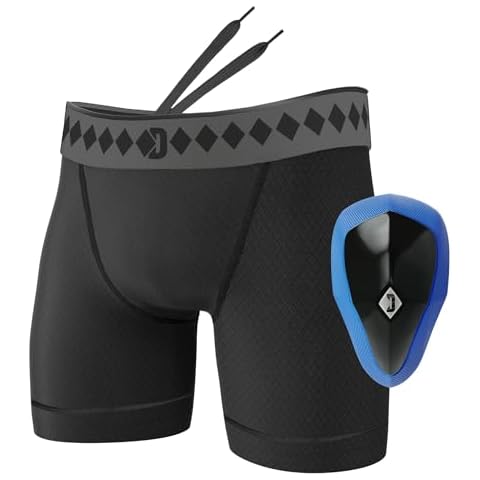 Diamond MMA Compression Performance Short with Built-in Jock Strap L and Adult Athletic Cup System Cover