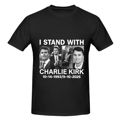 I Stand with Charlie Kirk T-Shirt Adult Black4