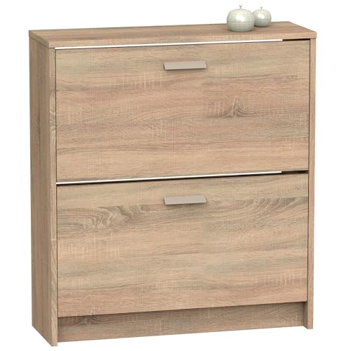 Mueble de madera para zapatos briebe Nova acabado roble cambrian 6
