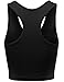 FPT Womens Basic Sleeveless Racerback Crop Tank Top Black S