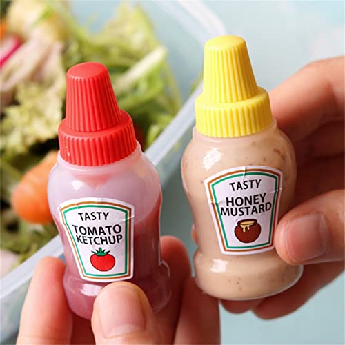 4 Pcs Condiment Squeeze Bottles Leakproof Small Plastic Sauce Dispenser - image 9