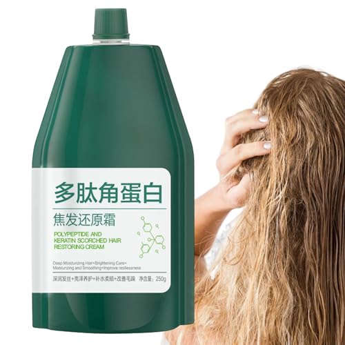 Crema De Reducción De Hidrógeno De Queratina Péptido, Mascarilla Para El Cabello Nutritiva, Tratamiento De Cabelludo De Acondicionamiento Profundo 9x4x22cm/3.54x1.57x8.66in Fórmula/reparación E
