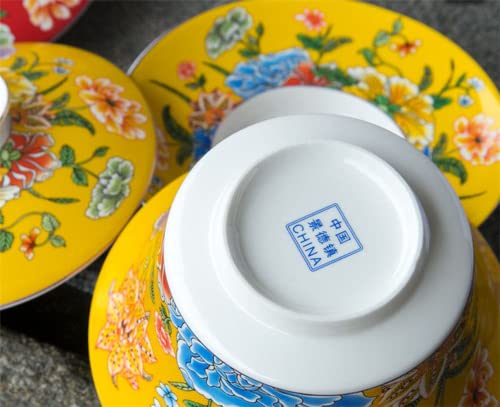 Gaiwan en porcelaine de Jingdezhen peinte à la main | Tasse à thé kung fu 300ml - 4