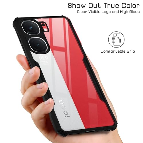 Image of Jkobi Hybrid Back Cover Case for Vivo iQOO Neo9 Pro (Shockproof with Polycarbonate Clear Panel | Professional Black)