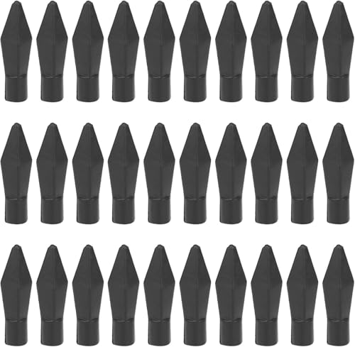 ZGLUZP 25 Pcs Black Soft Rubber Practice Arrowhead Safety Glue On Target Arrow Tips for Shooting Practice Hunting Game Broadheads Arrows Parts