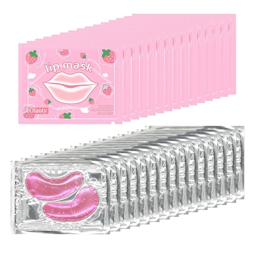 30 Pairs Eye Masks & Lip Masks Lip Gloss Bulk Under Eye Patches for Puffy Eyes Hangover Patches Girl Stuff Bachelorette Party Favors Lip Mask Patches Bridesmaid Gifts Reducing Fine Lines