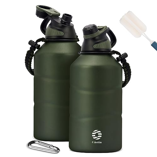 Fjbottle Botella Termica 1900ML con tapa magnética, sin BPA/sin Fugas botella agua acero inoxidable Gimnasio termo para deporte/bebida carbonatada