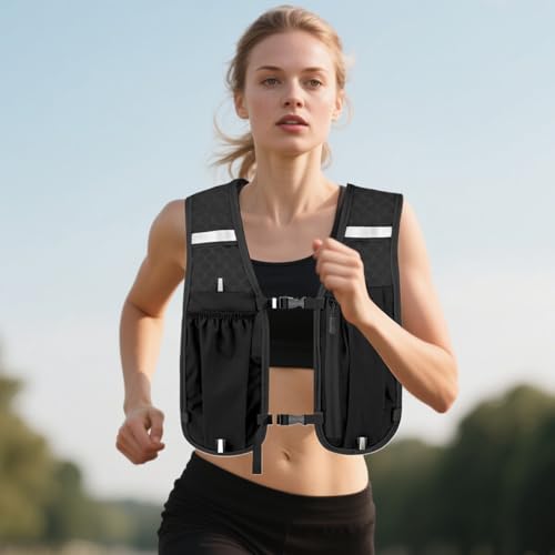 Chaleco de agua para correr transpirable con bolsillos múltiples para teléfono 2