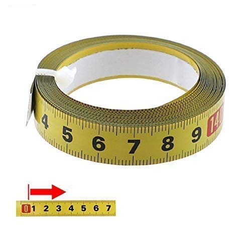 Metro A Nastro Autoadesivo - Metro A Nastro Adesivo In Pollici E Metrico - Metro A Nastro Con Traccia Obliqua - Righello Adesivo In Metallo Senza Arco