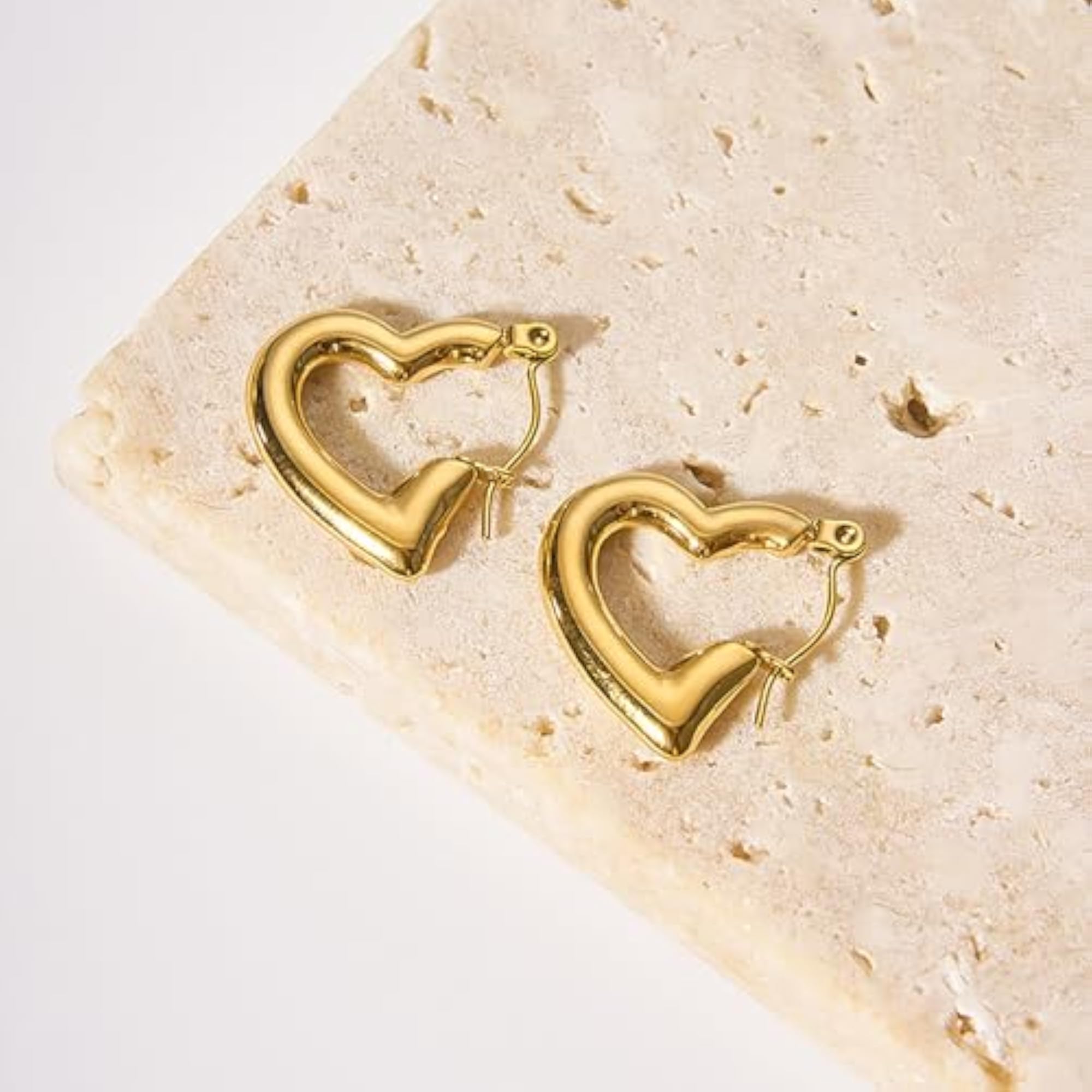 Women's Chunky Gold Statement Huggie Hoop Earrings