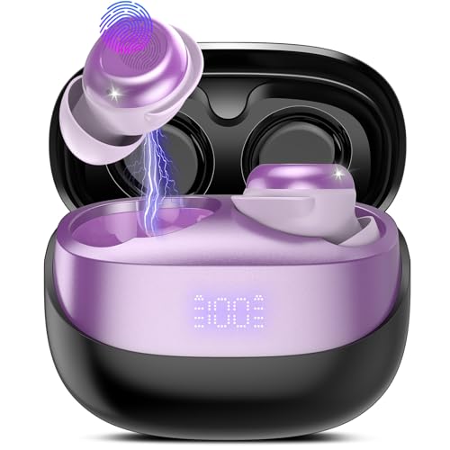 Auriculares-Inalambricos-Mini-Auriculares-Bluetooth-54-con-Modo-de-Suspension-HiFi-Estereo-Cascos-Inalambricos-Bluetooth-con-Cancelacion-de-Ruido-47H-Auriculares-para-Dormir-Violeta