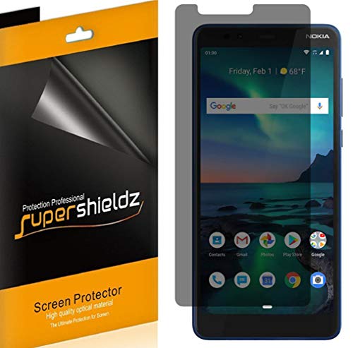 Supershieldz (2 Pack) (Privacy) Anti Spy Screen Protector Shield Designed for Nokia 3.1 Plus (US Cricket Wireless Version)