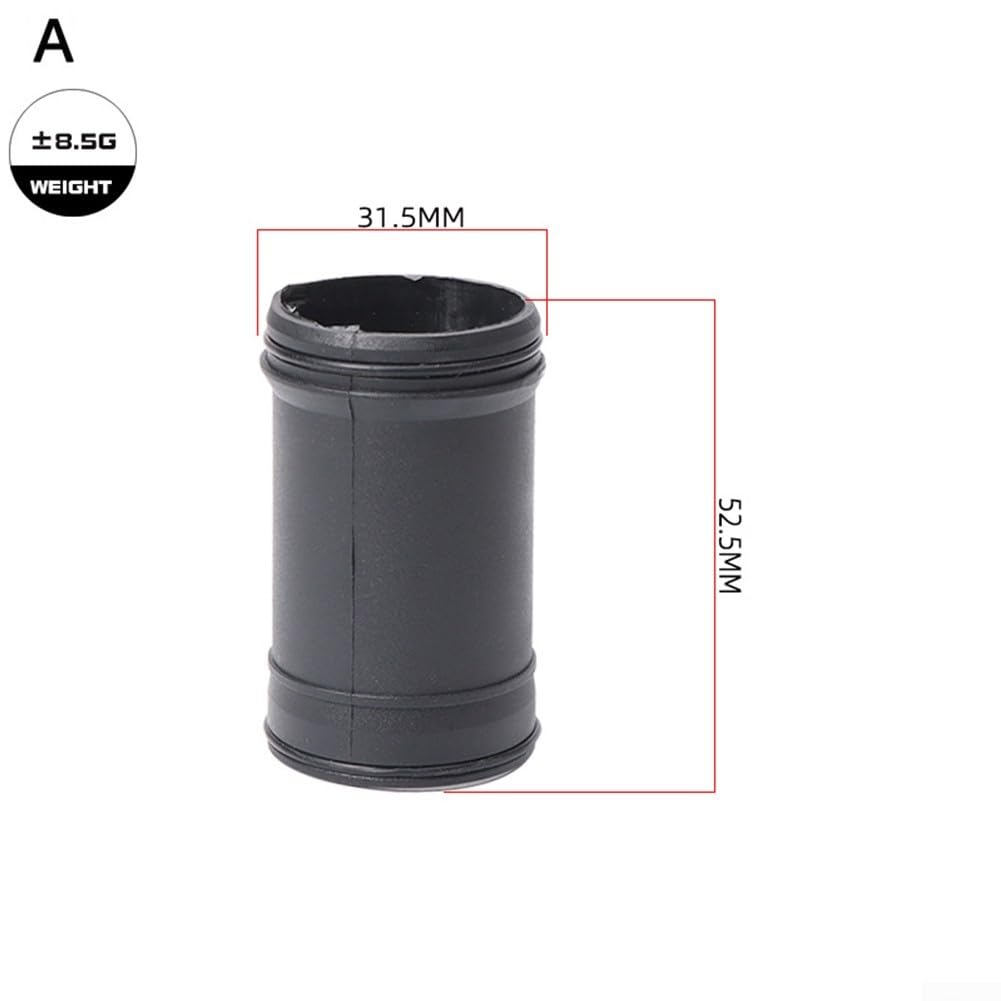 Manchon de pédalier en plastique pour boîtier standard de 68 mm à 73 mm de large, design intérieur creux, longueur 52,5 mm, manchon de protection noir (A)