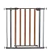 Hauck Woodlock - Cancelletto Sicurezza per Bambini, Estensibile con Estensioni Vendute Separatamente, Metallo/Legno, per Aperture da 75 a 80 cm, Altezza Cancelletto 77 cm