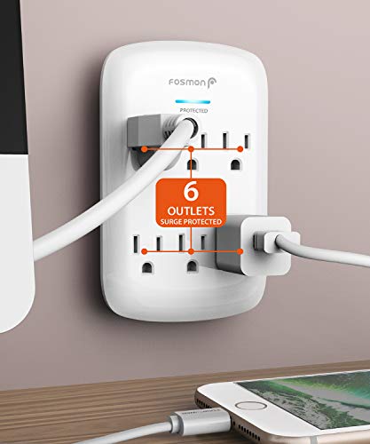 Fosmon C-10688 6 Outlet Wall Mount Surge Protector thumb #2