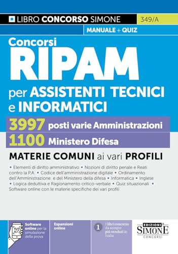 Concorsi RIPAM per Assistenti Tecnici e informatici - 3997 varie Amministrazioni - 1100 Ministero Difesa - Materie comuni ai vari profili