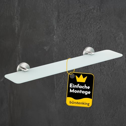 Bürstenking Glasablage 52 cm, stilvolles Glasregal fürs Badezimmer,...