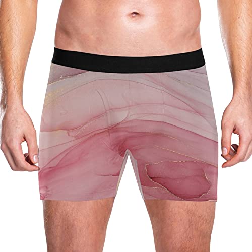 Bóxer para hombre Vnurnrn de diseño exclusivo imitación mármol rosa pack de 2 2