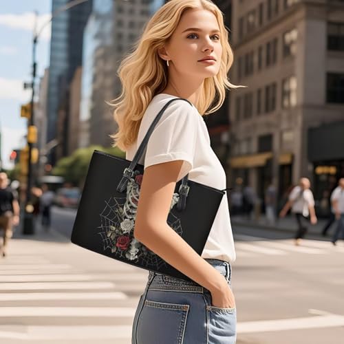 Halloween Tote Bag Purse Bags Organizer for Women PU Leather Shoulder Makeup Clutch Bag Handbag4