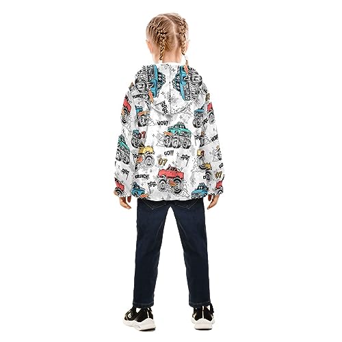 Image of Aflyko Boys Fleece Coat Blue Zip-Up Hoodie Girls Outerwear Kids Hooded Jacket