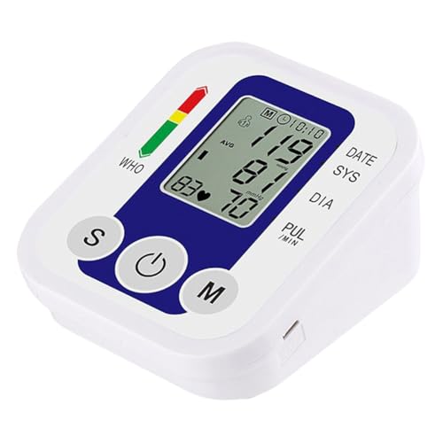 LYEAA Monitor de presión arterial con transmisión de voz inteligente y pantalla LCD para monitor de presión arterial de uso doméstico