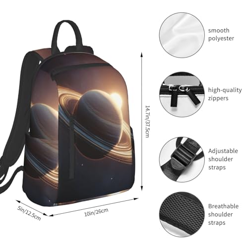 Travel Backpack for Women Men Carry On Backpack Saturn Ring Planet Laptop Bag Lightweight Casual Daypack2