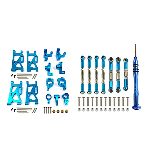 Wang shufang Modèle WSF, 1set pour WLToys 1:14 144001 RC Mise à Niveau de la Voiture Pièces de la Voiture Métal Direction Swing Bras Base Base Care Ci-Composteur Tige de Traction Servo (Couleur : B)