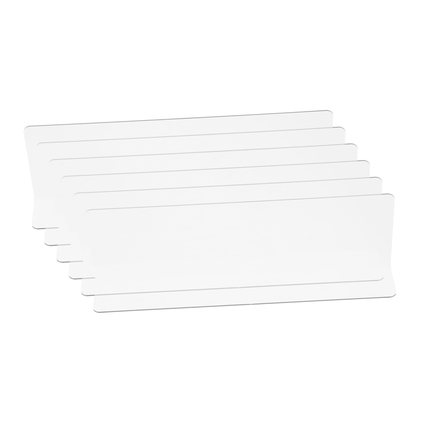 ABOOFAN 6Pcs Transparent Shelf Dividers Shaped Storage Organizers for Closet and Supermarket Shelves Non Magnetic Dividers for Neat Organization of Goods and Snacks