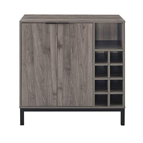 Eden Bridge Designs Barschrank, Holz, Schiefergrau, 87 x 87 x 92 cm Cover