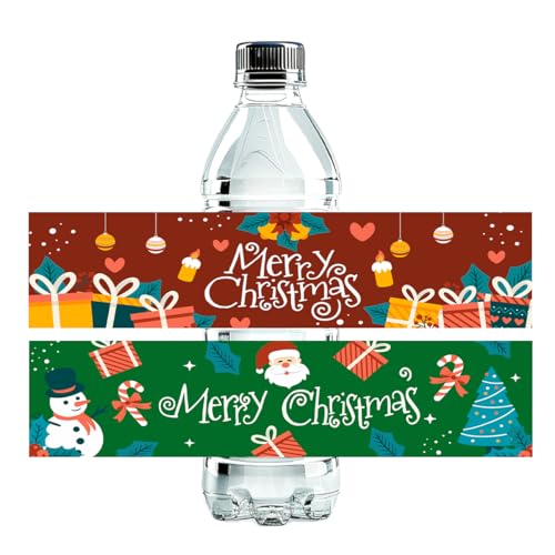 Étiquettes imperméables bouteille eau pour éviter les encres qui bavent à Noël - 2