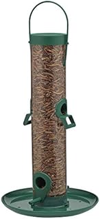 4 Port Mealworm Bird Feeder Hanging Feeding Station with Tray for Seed Mix