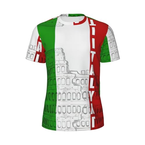 T-shirt de sport Italie Colisée col rond respirant pour homme