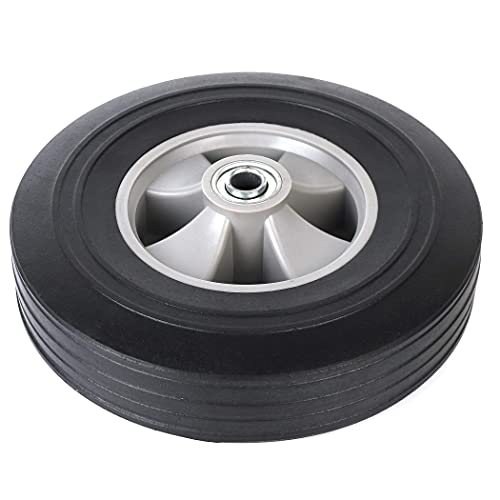 (2-Pack) AR-PRO 10''x2'' Flat Free Solid Rubber Replacement Tires (4.10/3.50-4