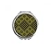 Green Rhombus Triangle Illustration Pattern Hand Compact Mirror Round Portable Pocket Glass