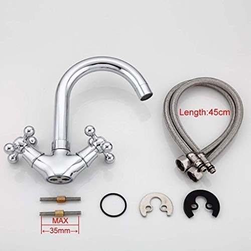 Mitigeur d'évier pour rénovation de lavabo de salle de bains argenté - 7