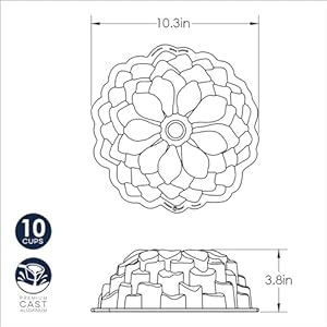 Nordic Ware Blossom Bundt Pan ,Toffee Nordic Ware Blossom Bundt Pan Toffee