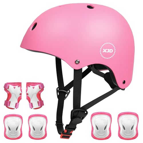 XJD Kids Bike Helmet,Multi-Sport Protective Gear Set for 3-5-8-14 Years Boys Girls with Knee and Elbow Pads Wrist Guards fit Roller Skates,Cycling,Skateboarding,Skating Scooter