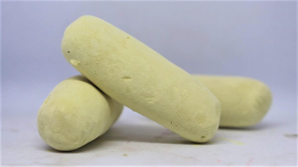 Original Gopi Chandan Tilak Forehead Tilak Stick (Yellow) Auspicious, Scented, and Sacred Tilak 100% Pure, Spiritual Things, Holy Things, Hare Krishna (Set of 5)