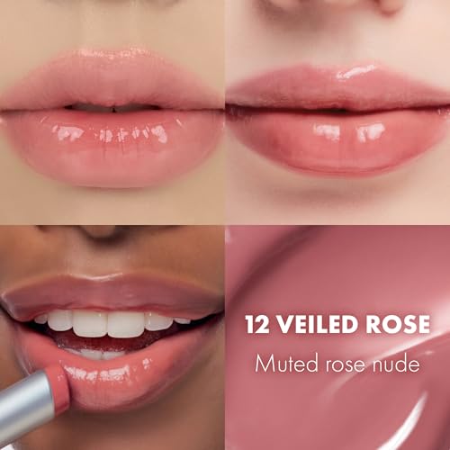 Image of rom&nd Glasting Melting Balm 3.5g (7Colors), Glossy, Plumping Lips, Moisture, Translucent, Water Bomb, High Pigmented, Vegan (12 VEILED ROSE)