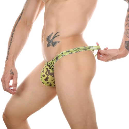 Men's G-String Thongs, Sexy See-through Sheer T-Back Thong, Low Rise Mesh Pouch Lingerie Mens Underwear4
