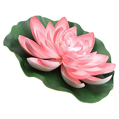 Zerodeko Loto Artificial Lirio Artificial Nenúfares Artificiales Decoración Realista para Pecera Loto Flotante Artificial Plantas Acuáticas Artificiales Fuente De Agua Nenúfar