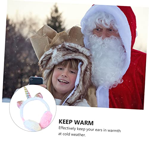 Lovely Unicorn Ear Warmer for Creative Gradient Color Earmuffs Soft and Warm Winter Ear Covers Boys for Outdoor Activities3