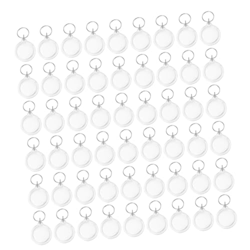 Porte-clés photo en acrylique transparent rond de 36mm pour souvenirs personnalisés
