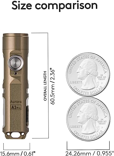 Rovyvon Aurora A3 Pro G4 Usb-C 7000K Keychain Flashlight, 650 High Lumen Super Bright With Edc Mini Size,Scratch Resistant Little Tiny Gadgets,5 Mode,Type-C Rechargeable,Best For Gift Pocket Outdoor #TOP6