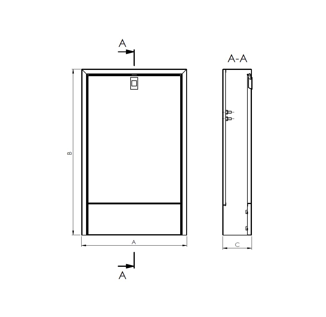 ENVIRON - Armario de distribución de pared para calefacción por suelo radiante | Chapa de acero lacada y galvanizada | Caja de distribución | Circuitos de calefacción (500x630x110mm (2-6 circuitos))