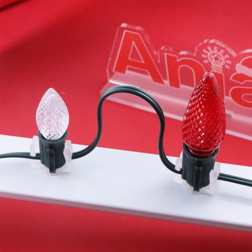 Image of Strong Magiclip for Outdoor Holiday Lighting Used,Clear Magnetic C9 Sockets Light Clips,Pack of 150