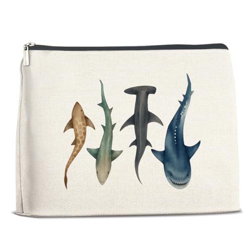 Xxoace Shark Ocean-Themed Makeup Bag - Multipurpose Period & Cosmetic