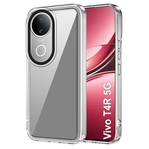 Image of Zapcase Back Case Cover for Vivo T4R 5G | Compatible for Vivo T4R 5G Back Cover | Case Cover with Camera Protection | (TPU + PC | Transparent)