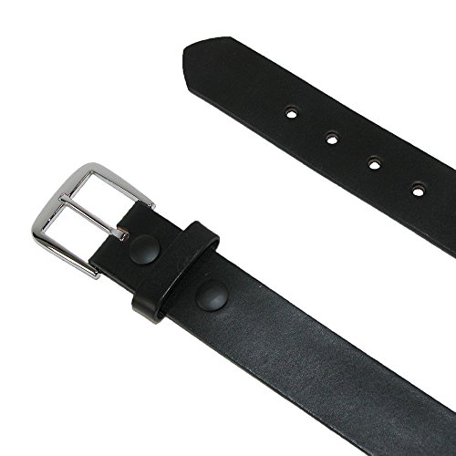 Boston Leather Men's Big & Tall Leather 1 1/2 Inch Bridle Belt, 52, Black2
